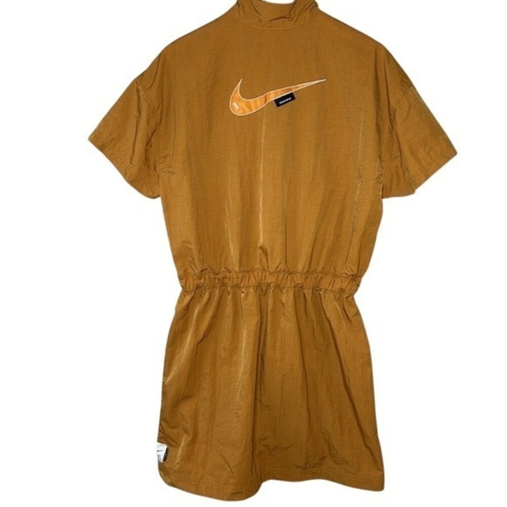 NIKE Women's Desert Ochre Sportswear Swoosh Woven Dress Size Large - Picture 7 of 16